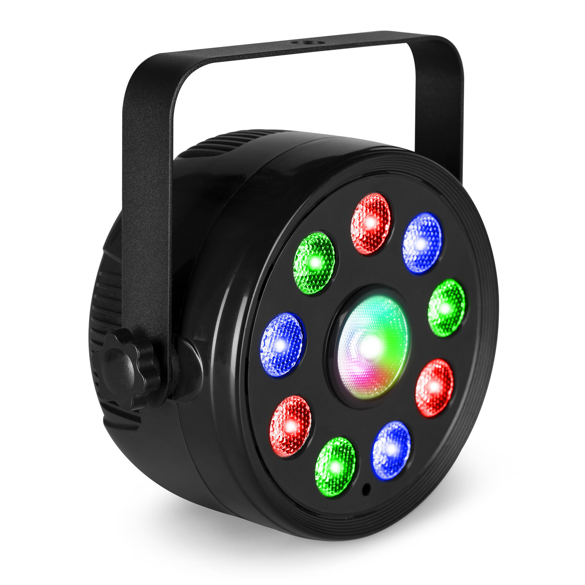 Fuzzix PLF15 Party LED par met 9x 2W LED's en 6W centrale LED - RGB -