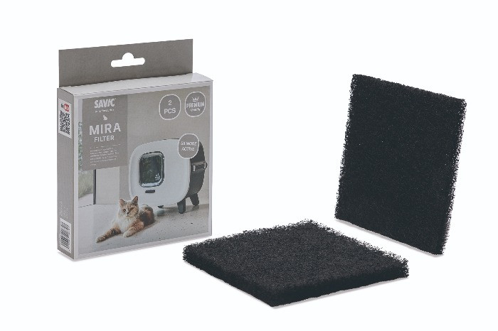 Savic Mira deluxe kattenbakfilter 2 stuks 12x12x1cm kat