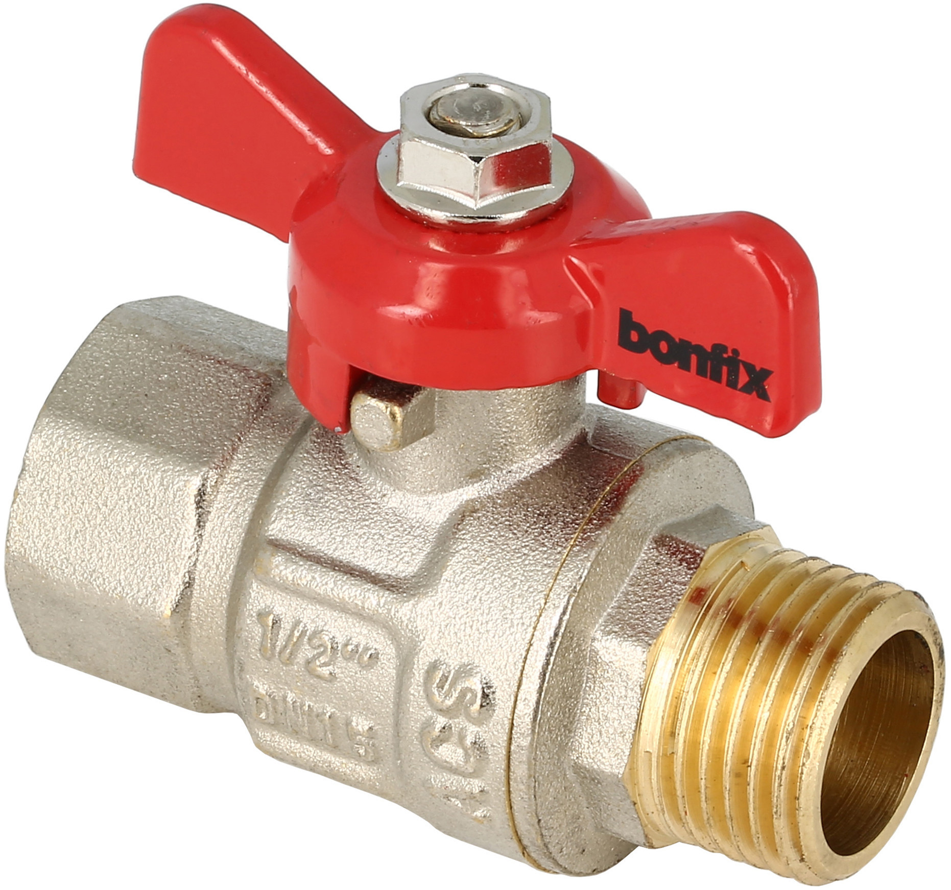 Bonfix kogelkraan vlinder 1/4” Bu x Bi