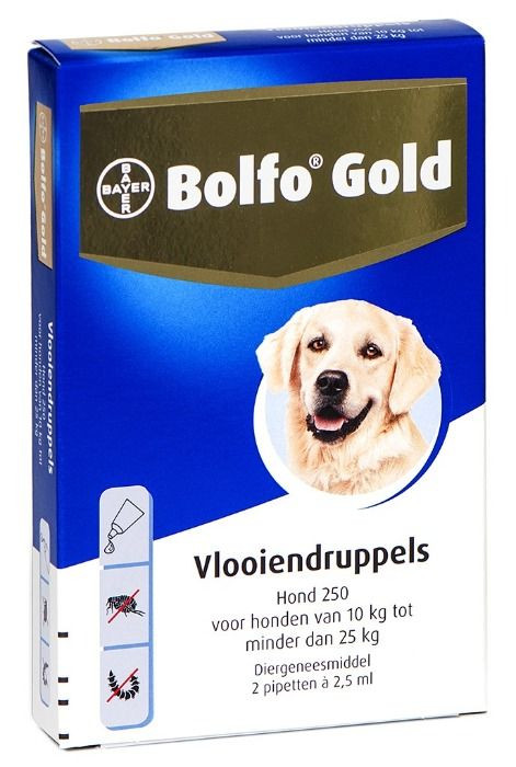 Bolfo Gold Spot-On Hond 250 10-25kg - 2 pip