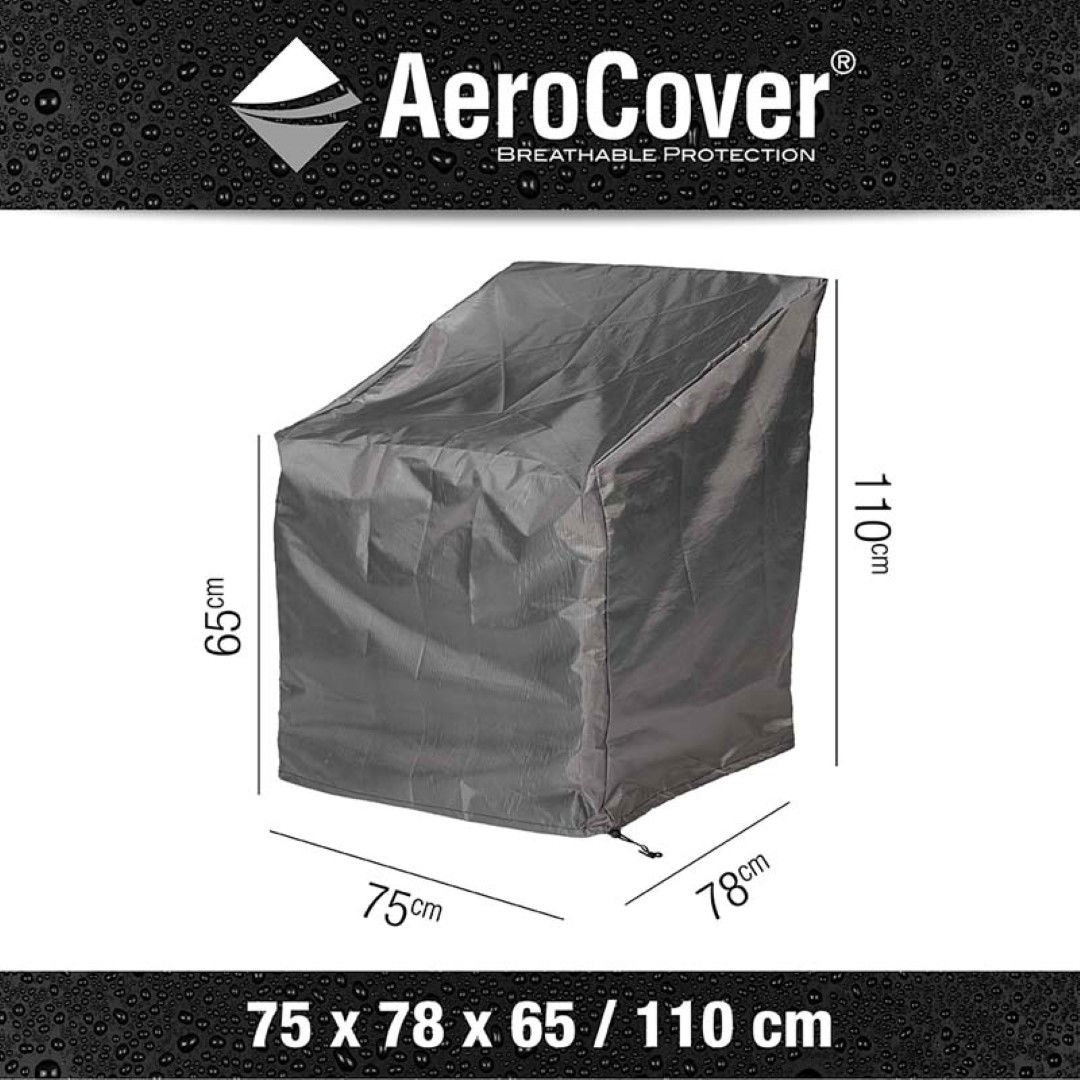 Loungestoelhoes hoge rug XL hoes 75 x 78 x 65 tot 110 - AeroCover