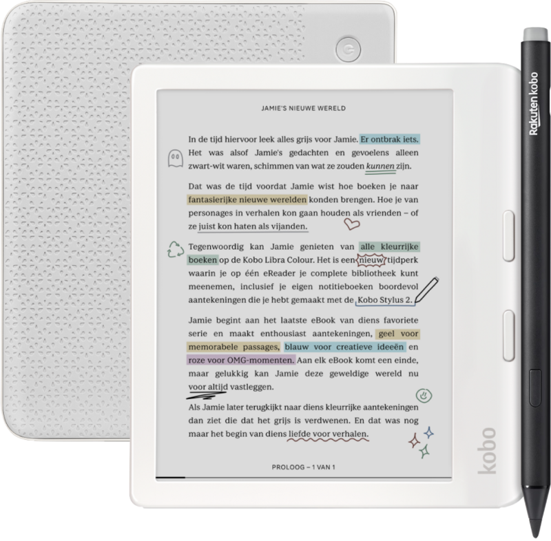 Kobo Libra Colour Wit + Kobo Stylus 2