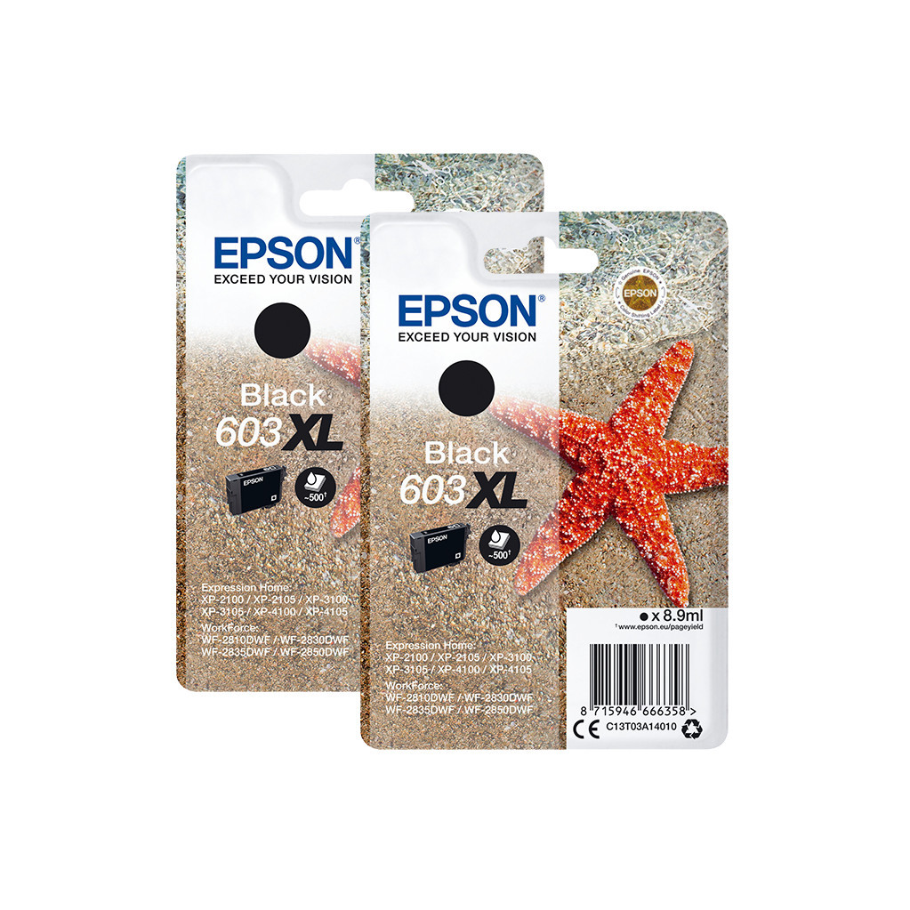 Epson 603XL Cartridges Zwart Duo Pack