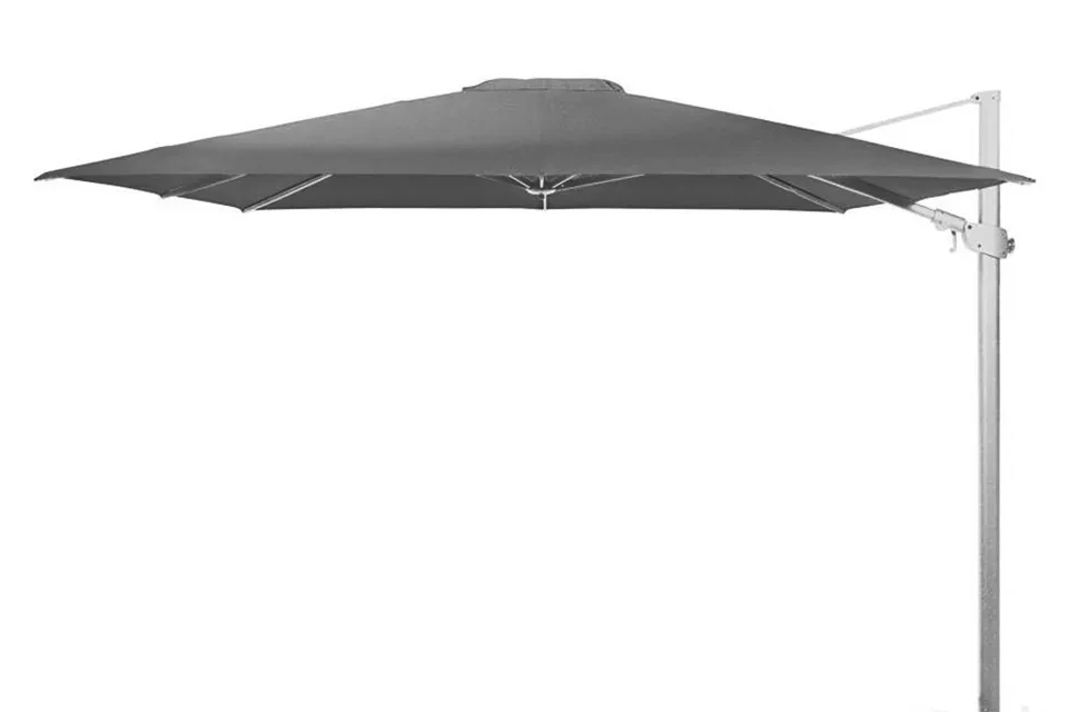 4 Seasons Outdoor | Zweefparasol Siesta Premium 300 x 300 cm | Wit-Charcoal