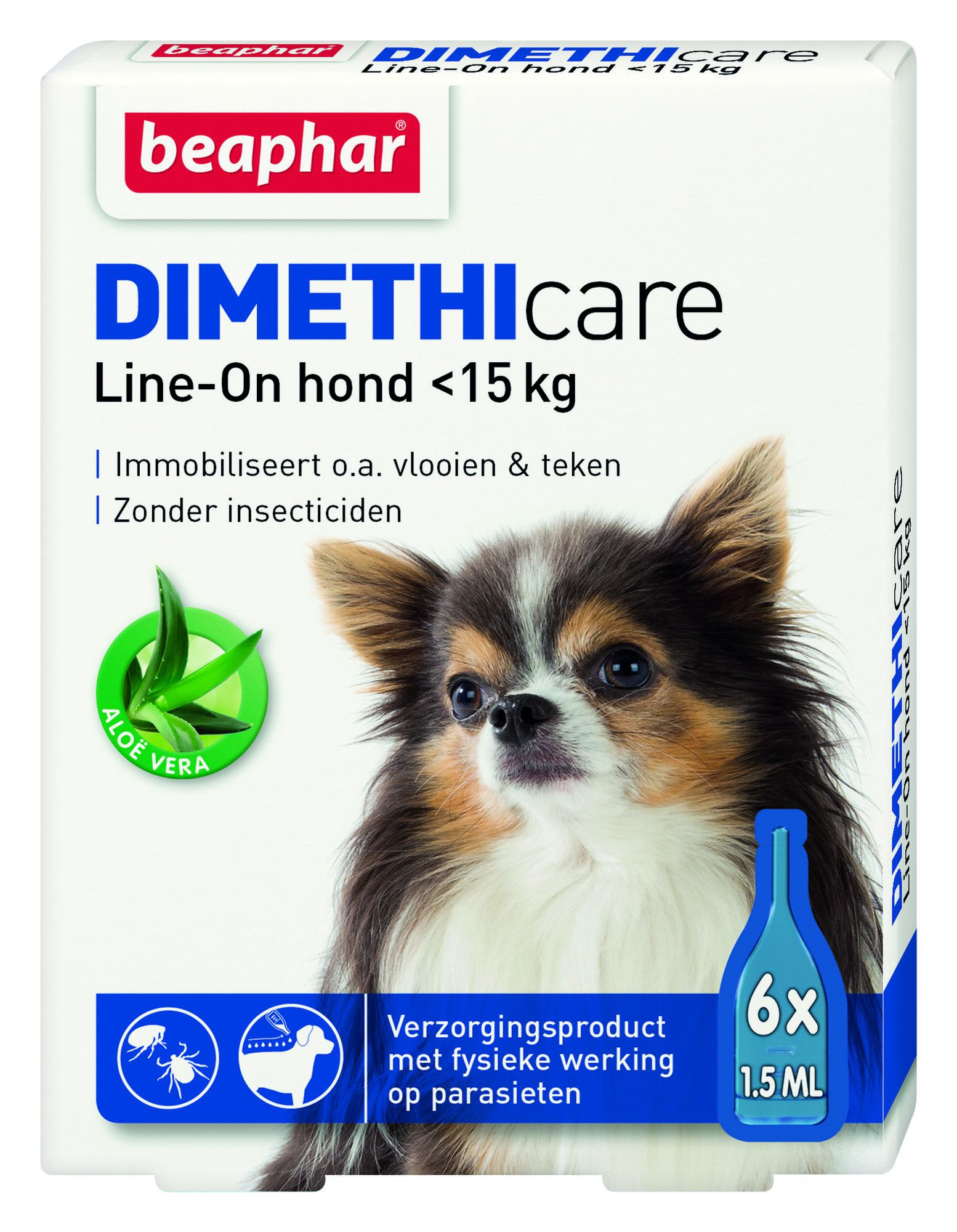 Beaphar Dimethicare Line-On Hond tot 15kg - 6 pip