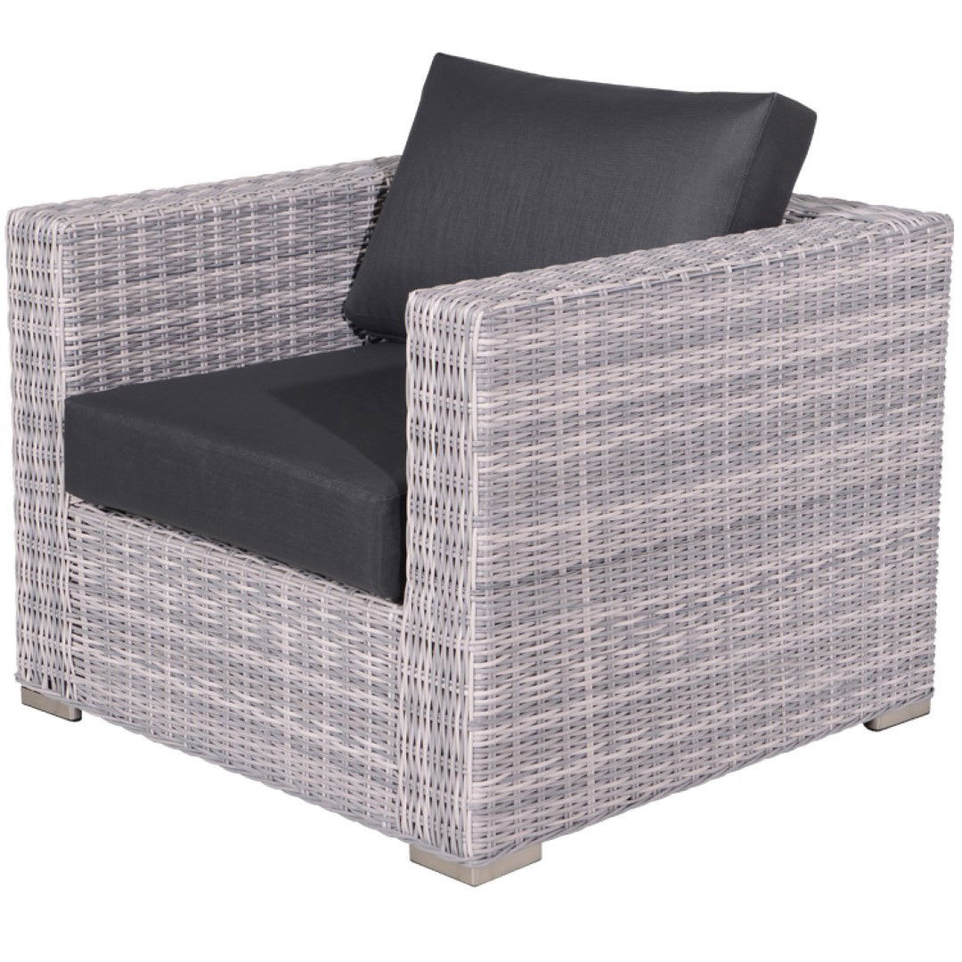 Tennessee lounge fauteuil cloudy Grijs - Garden Impressions