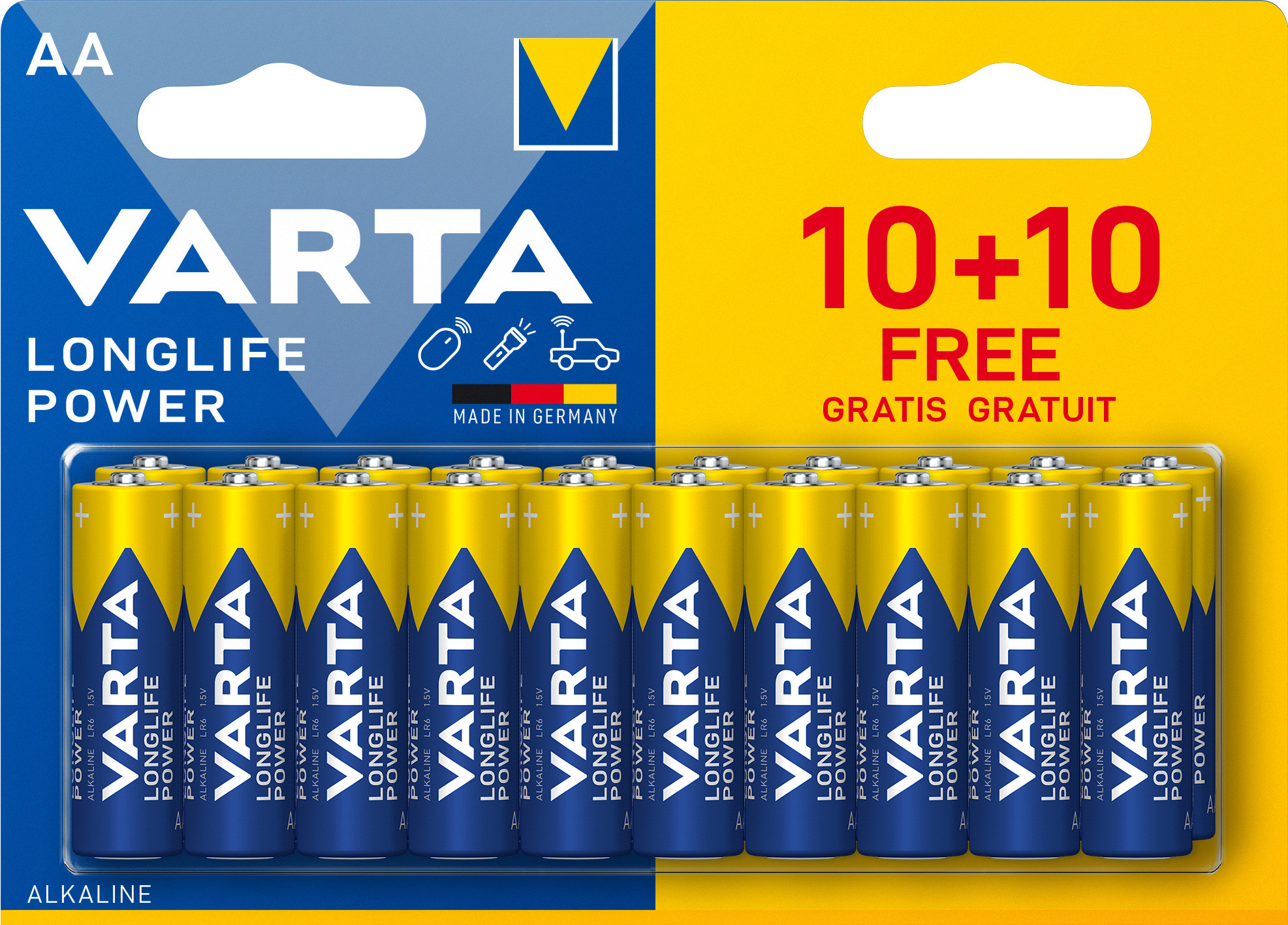 Varta AA Longlife Power Alkaline 20x