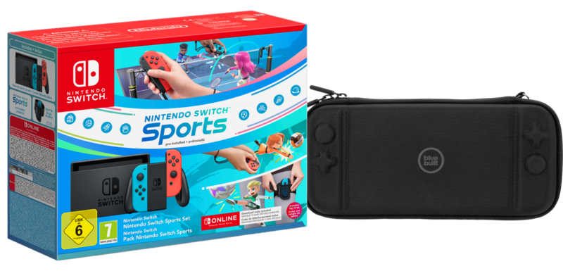 Nintendo Switch Rood/Blauw + Switch Sports + Nintendo Switch Online + Beschermhoes