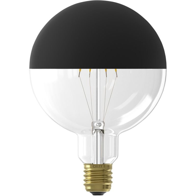 Filament Top Mirror LED Globe zwart