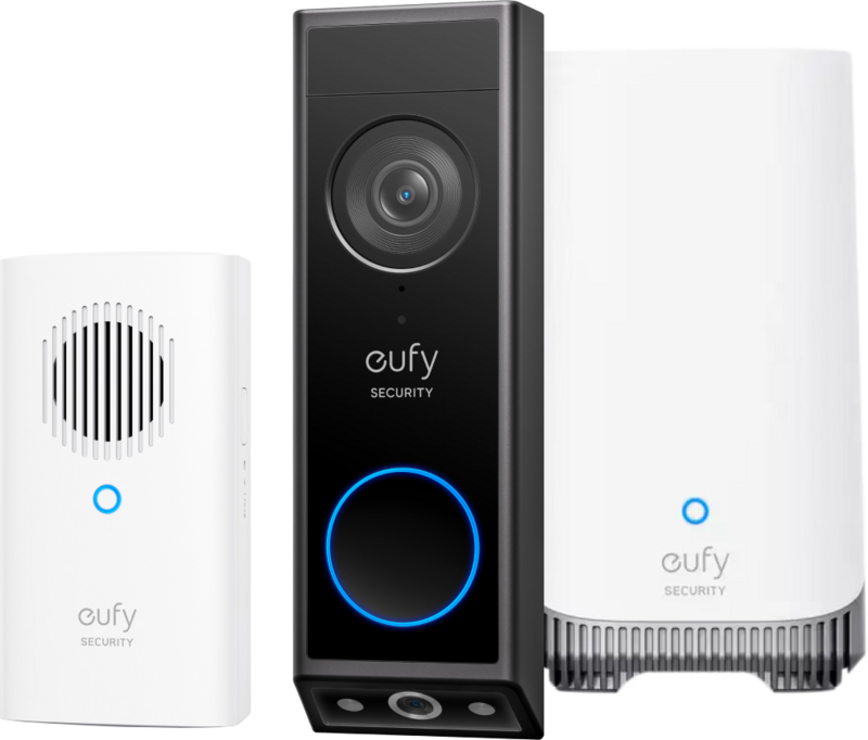 Eufy Video Doorbell E340 + Chime + Homebase 3