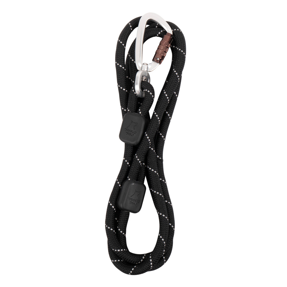 WOOLLY WOLF Hondenriem Rope Leash, zwart