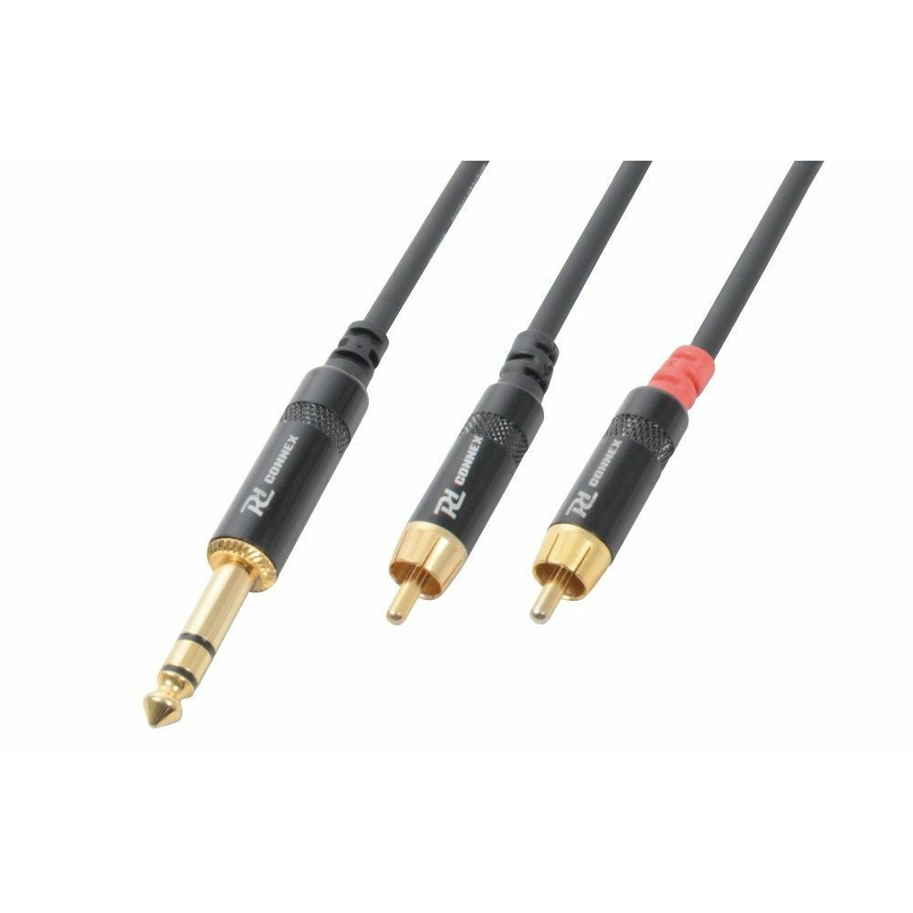 PD Connex Kabel 6.3 Stereo - 2 RCA Male 3m