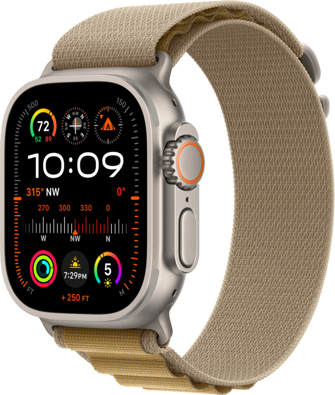 Apple Watch Ultra 2 4G 49mm Zilver Alpine Band Beige M