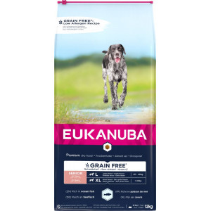 Eukanuba Senior Large met oceaanvis graanvrij hondenvoer 12 kg