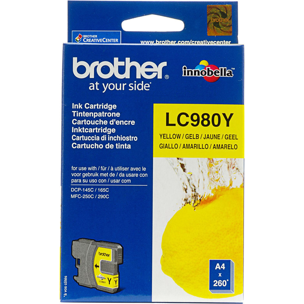 Brother LC-980 Cartridge Geel