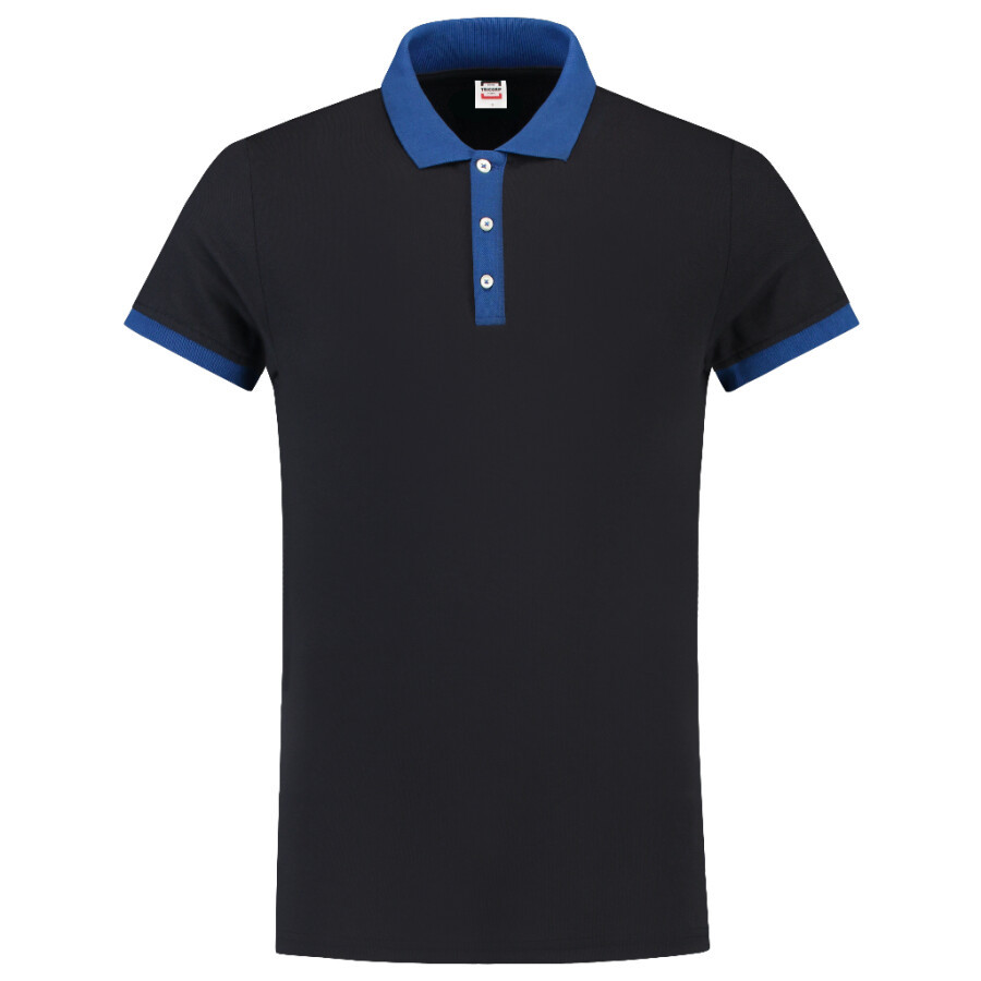 Tricorp Casual 201002 Bi-color unisex poloshirt Marine blauw Koningsblauw M