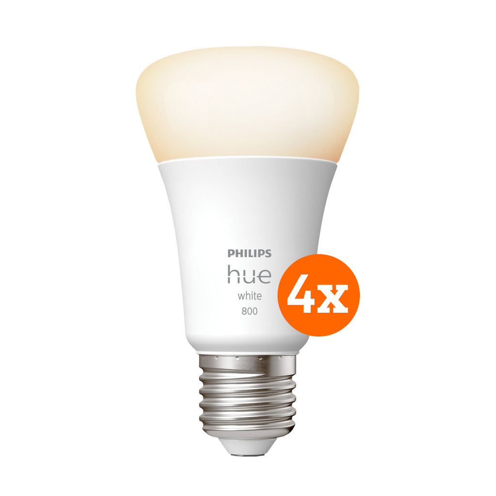 Philips Hue White E27 800lm 4-pack