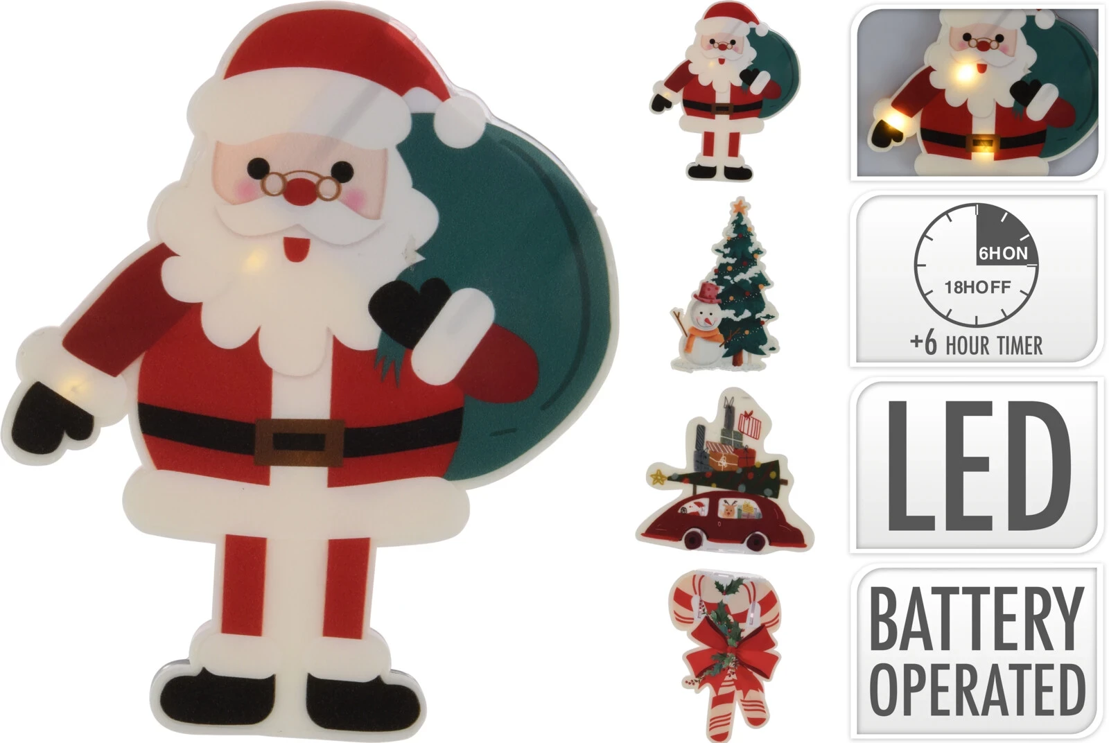 RAAMSTICKER KERSTFIGUUR