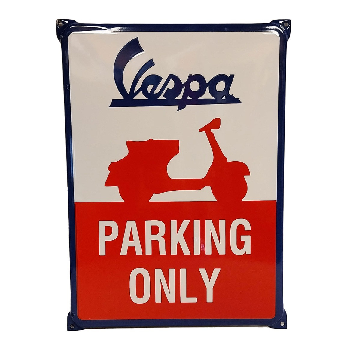 Vespa Parking Only Emaille Bord - 42 x 30cm