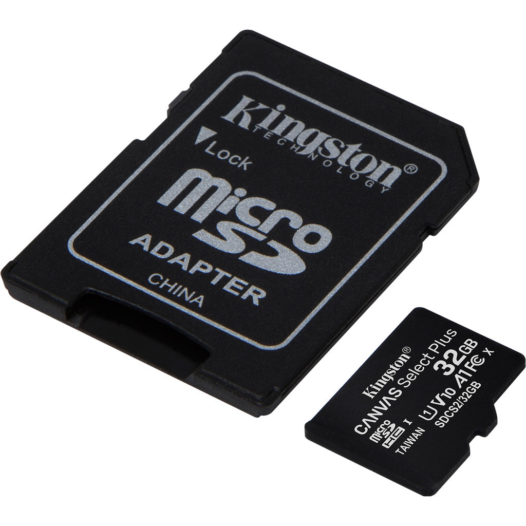 Kingston microSDHC Canvas Select Plus 32GB 100 MB/s + SD adapter