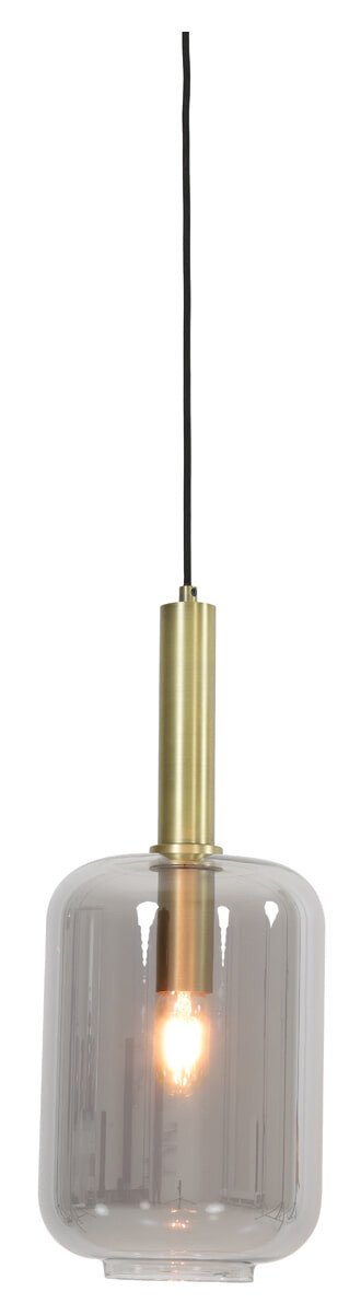 Light & Living Hanglamp 'Lekar' 1-lamps, kleur Antiek Brons/Smoke