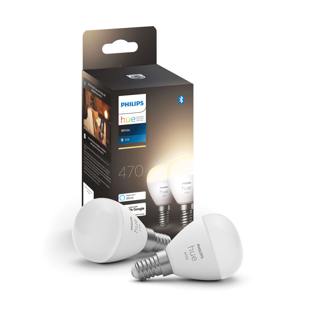 Philips Hue Kogellamp White E14 Duo pack