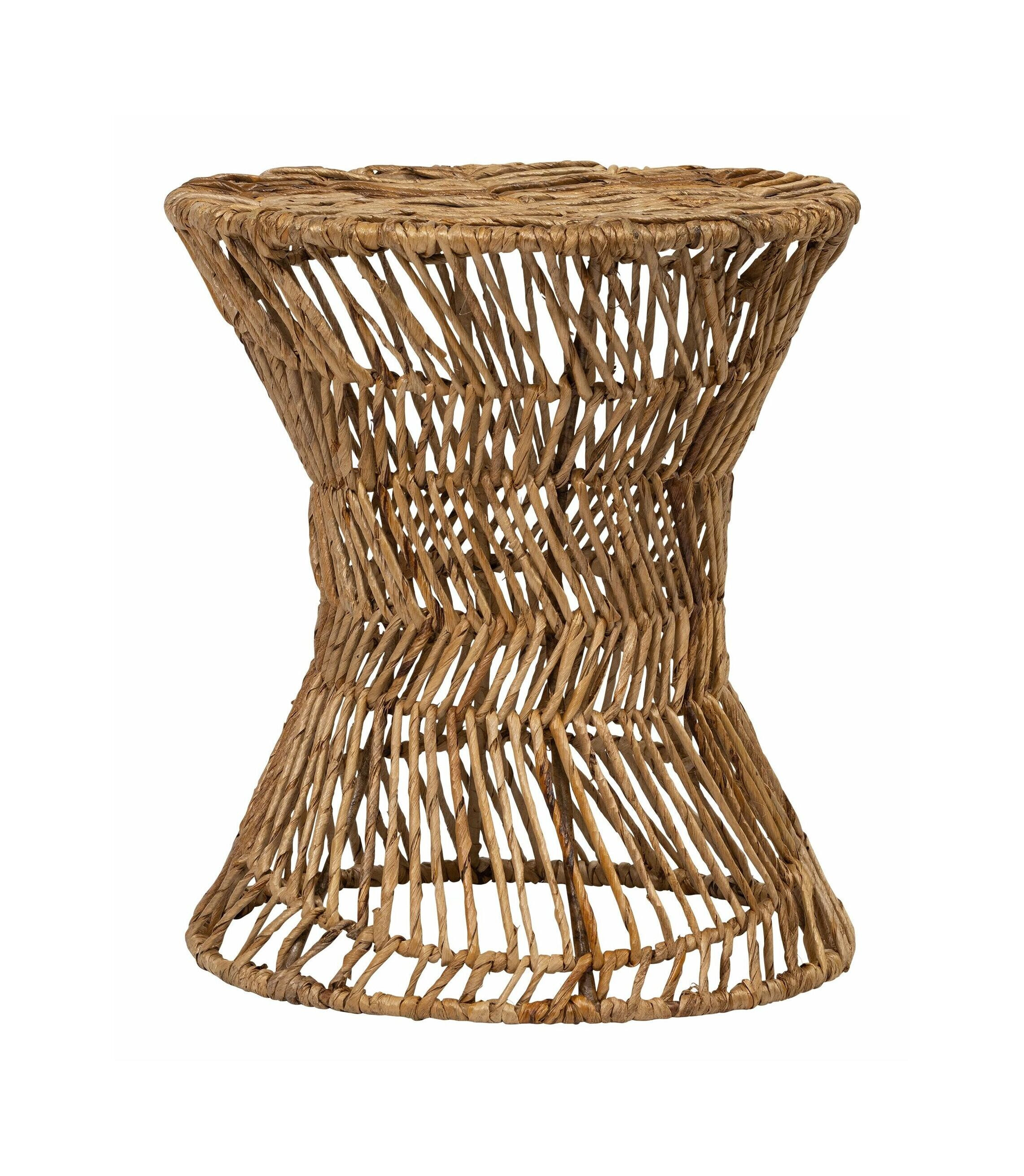 MUST Living Bijzettafel Cala Vadella Abaca, 36cm - Naturel - Rond