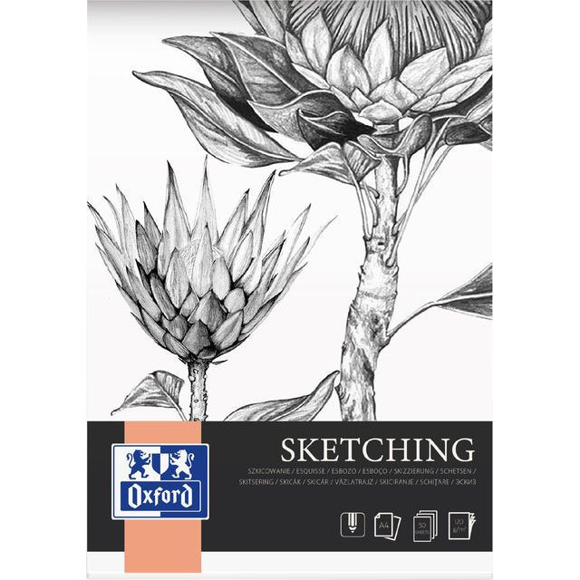 Tekenblok oxford sketching a4 50 vel | 5 stuks