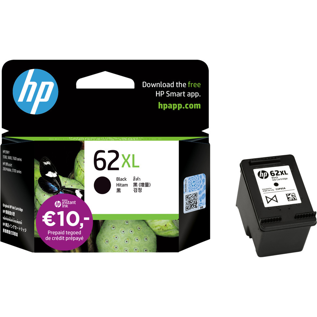 HP 62XL Cartridge Zwart