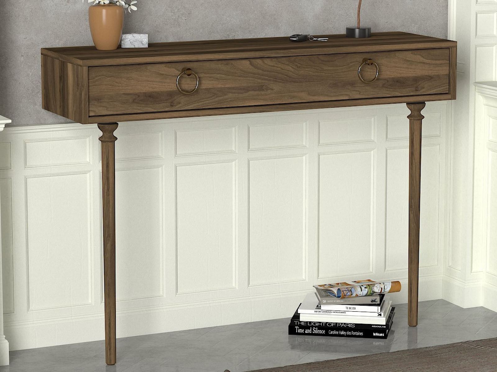 Console GOLDONI 1 lade walnoot