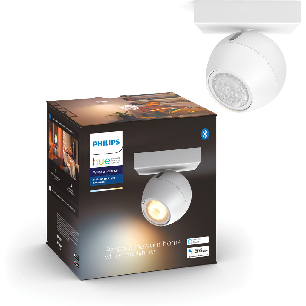 Philips Hue Buckram 1-Spot opbouwspot White Ambiance Wit