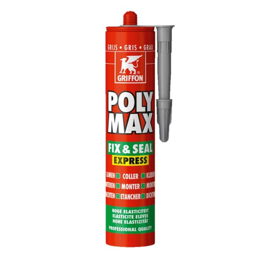 Griffon montagelijm - PolyMax Fix & Seal Express - 425 gram koker - grijs