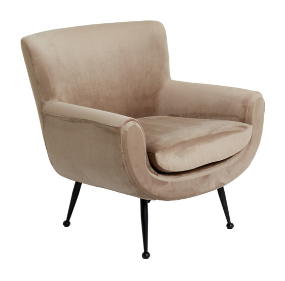 Light & Living Fauteuil Vinstra Velvet - Bruin