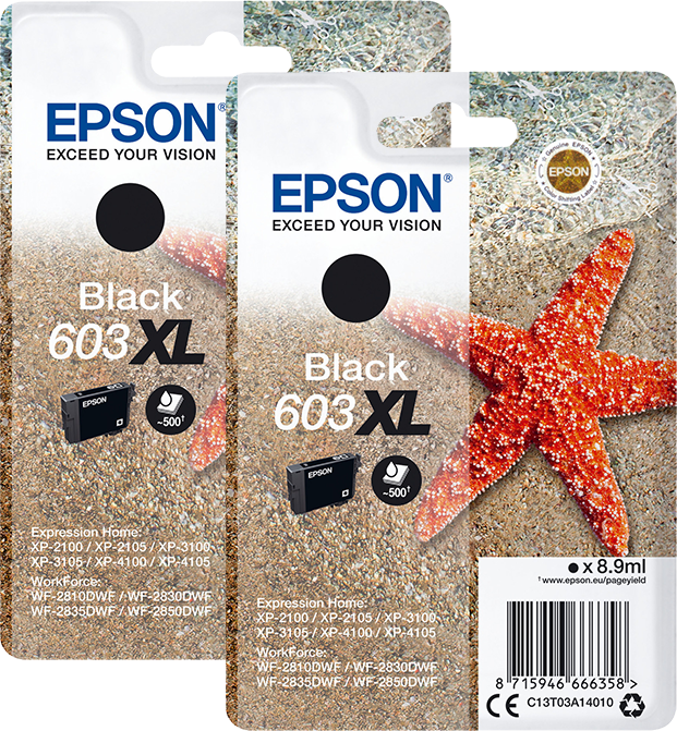 Epson 603XL Cartridges Zwart Duo Pack