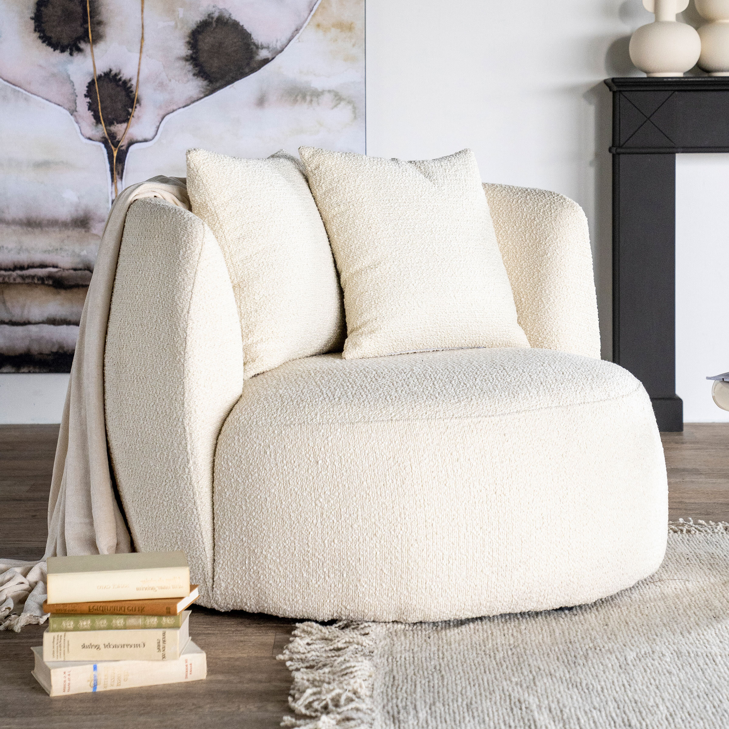 Eleonora Fauteuil Louis Bouclé - Beige