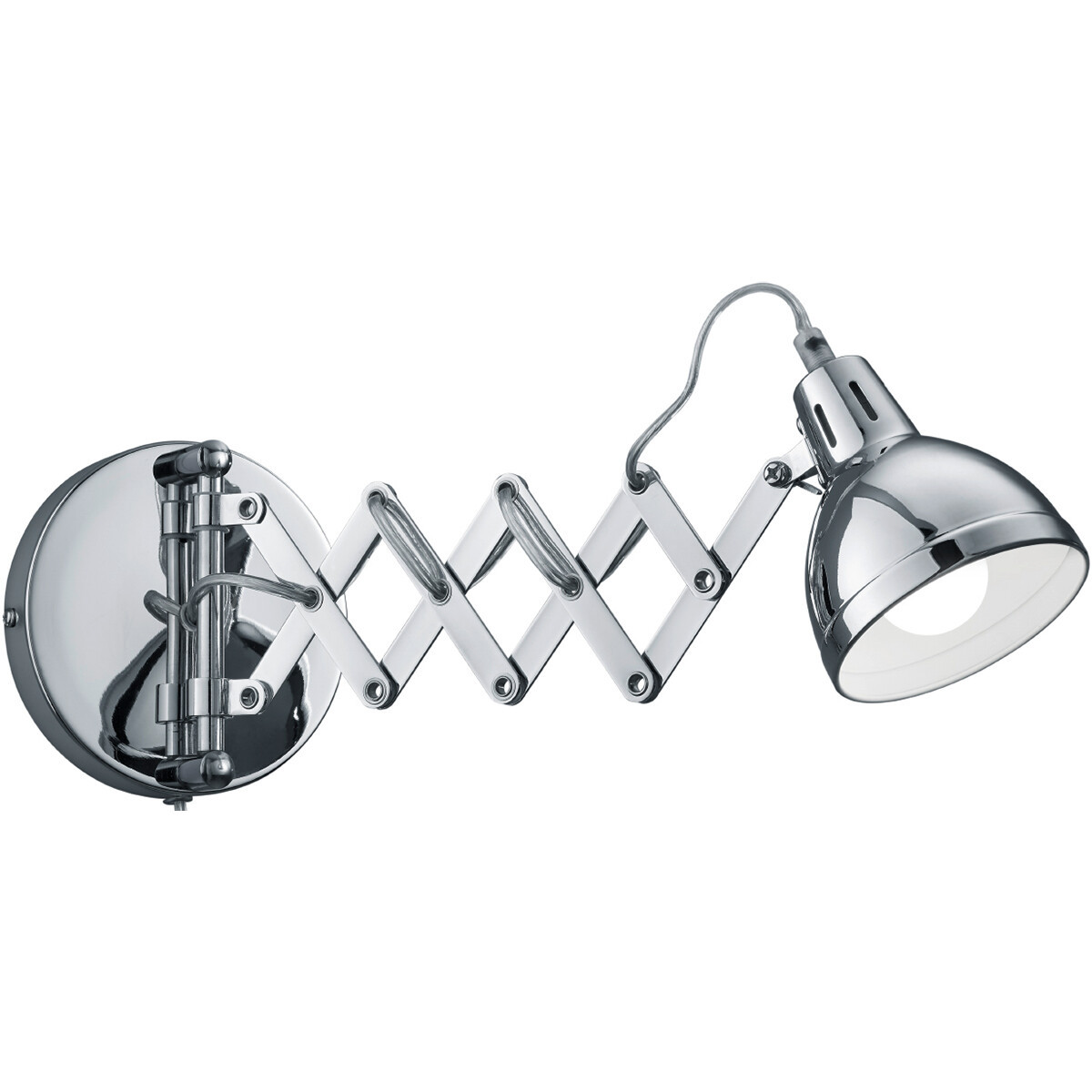 LED Wandlamp - Wandverlichting - Trion Sicano - E14 Fitting - Rond - Mat Chroom - Aluminium