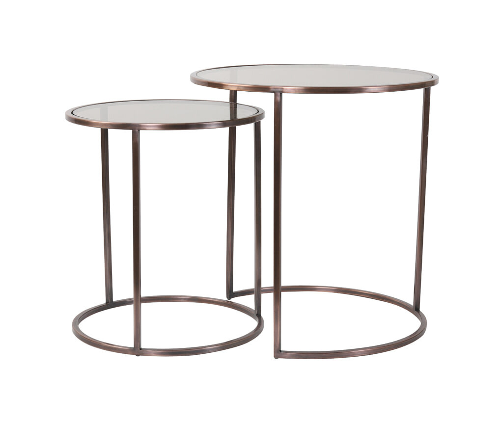 Light & Living Bijzettafel Duarte Set van 2 stuks - Rond