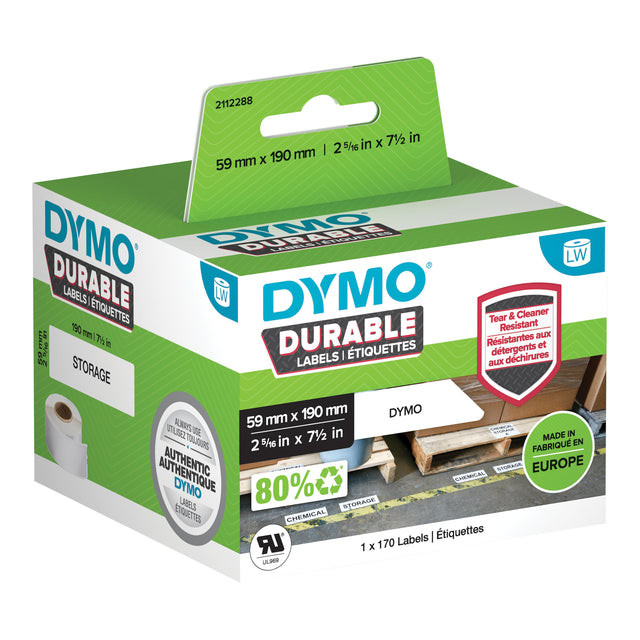 Etiket Dymo 1933087 labelwriter 59x190mm 170 stuks