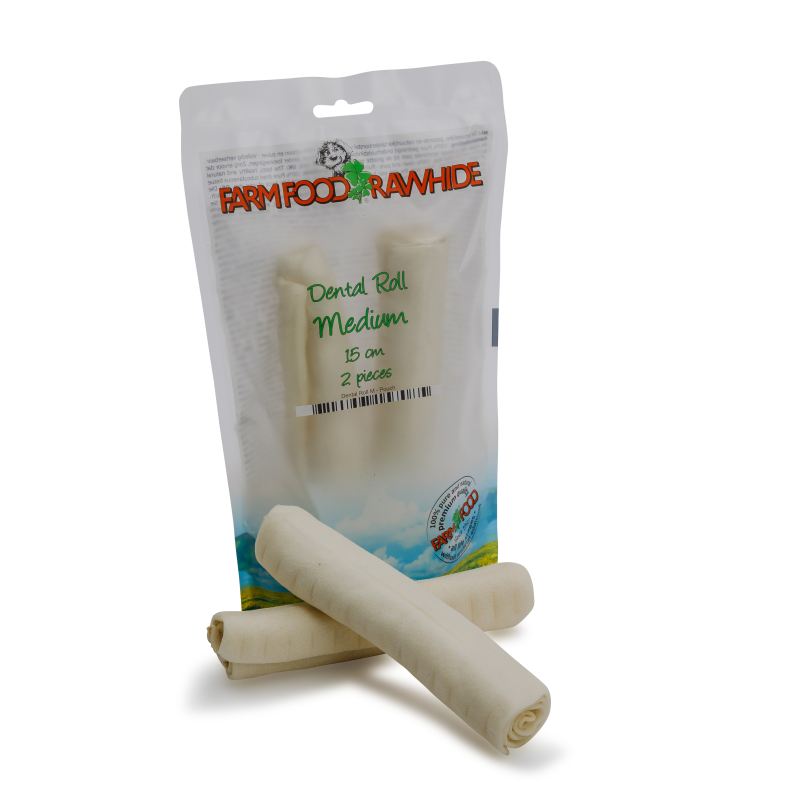 Farm Food Rawhide Dental Roll M hondensnack 15cm - 2 stuks