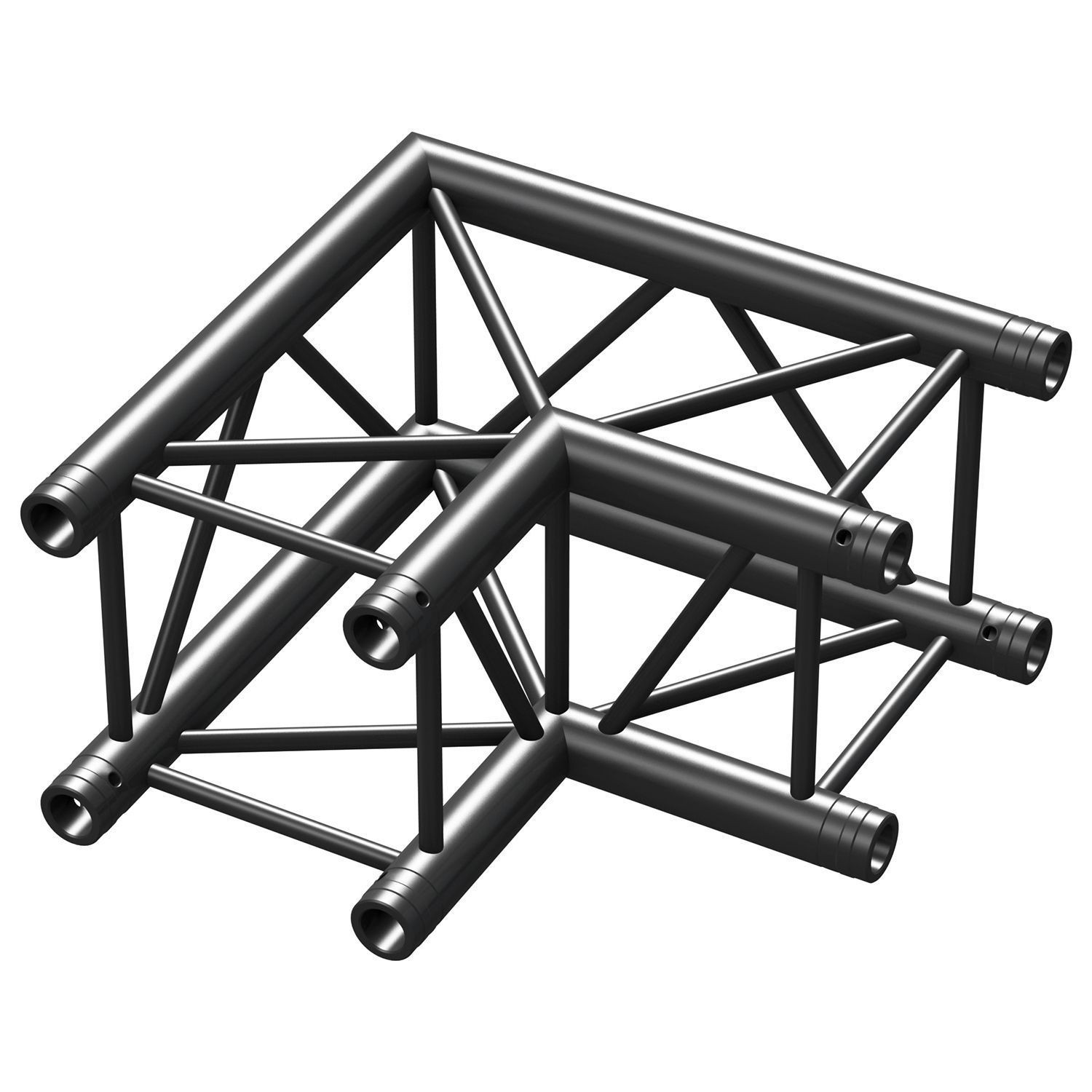 BeamZ Truss P30-C21B vierkante truss zwart 90° 2-weg hoek