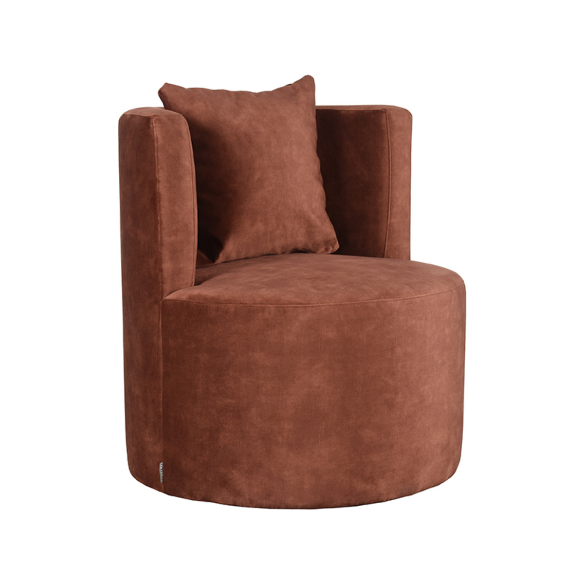 LABEL51 Fauteuil Evy - Rust - Velours - 65 cm