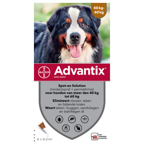 Advantix Spot-On Hond 600/3000 40-60kg - 6 pip