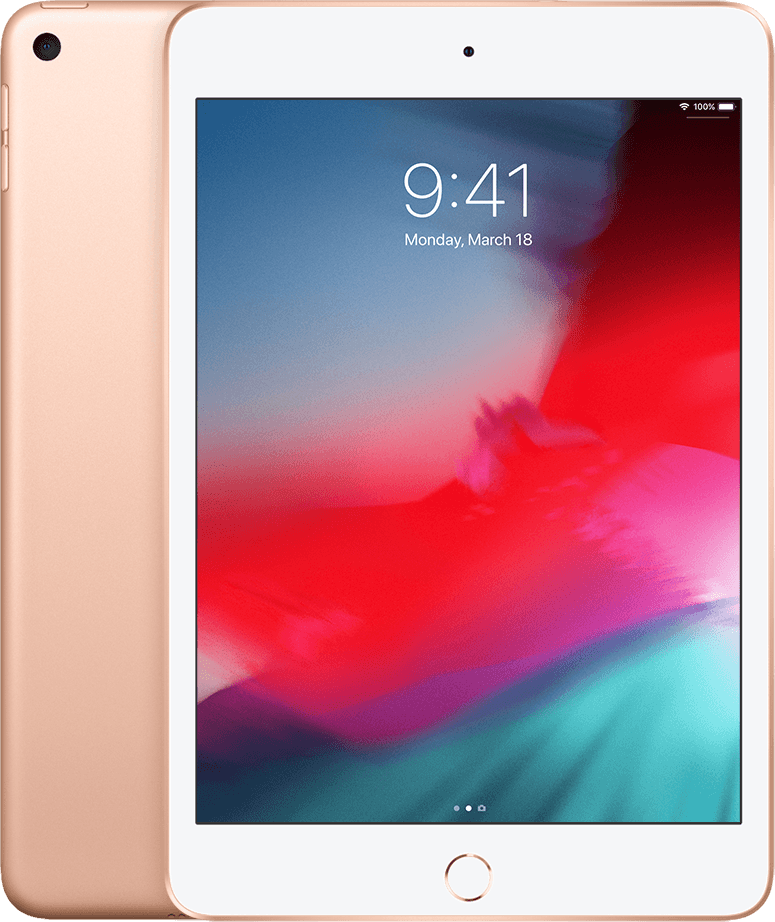 Refurbished iPad Mini 5 256 GB 4G Goud Zichtbaar gebruikt