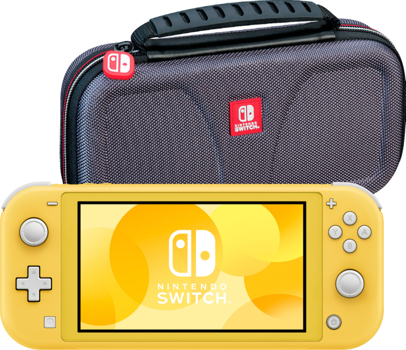 Nintendo Switch Lite Geel + Bigben Beschermtas