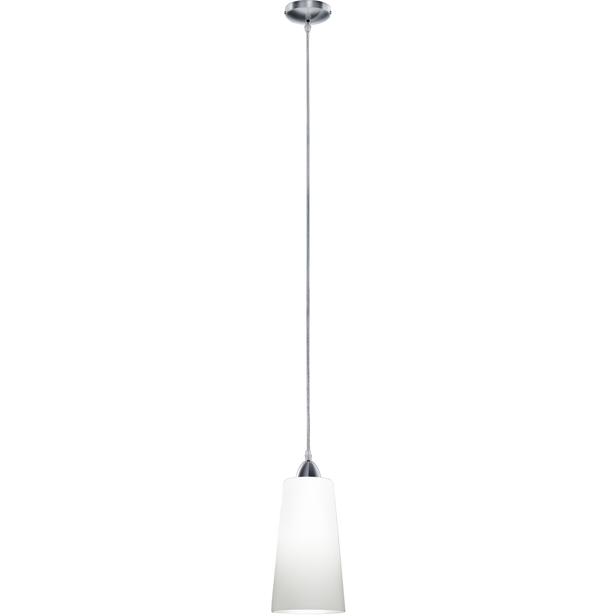 LED Hanglamp - Hangverlichting - Trion Konumo - E27 Fitting - 1-lichts - Rond - Mat Nikkel - Aluminium