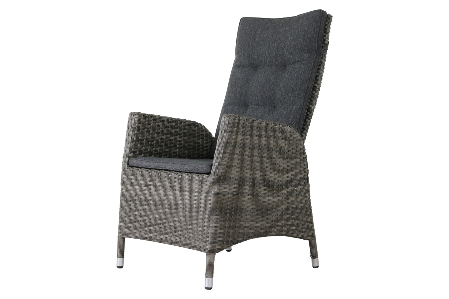 Verstelbare wicker tuinstoel Manhattan - dubble grey