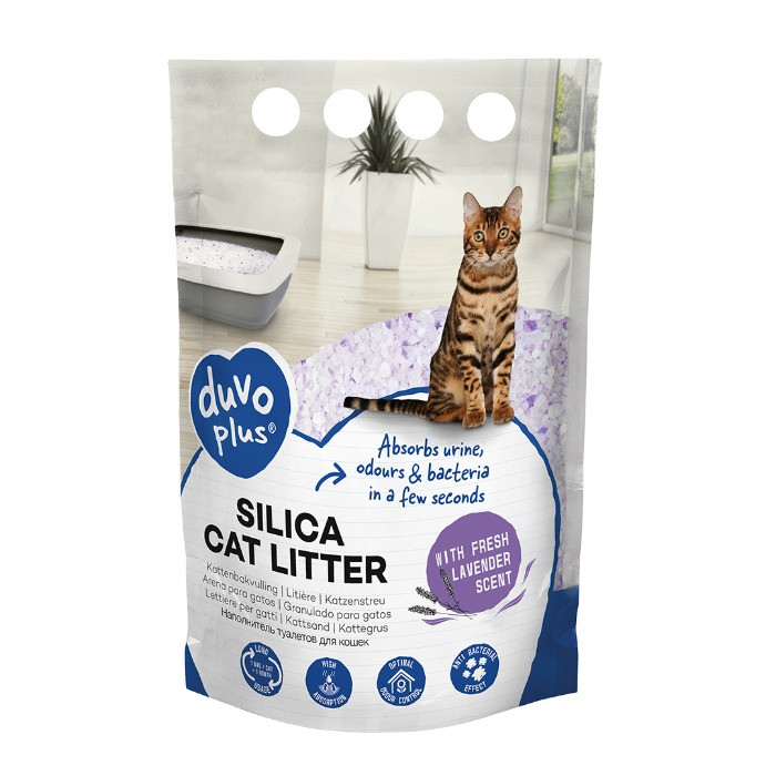 Premium silica kattenbakvulling lavendel 5L