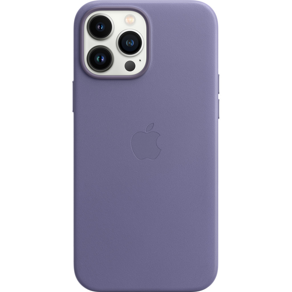 Apple iPhone 13 Pro Max Back Cover met MagSafe Leer Blauweregen