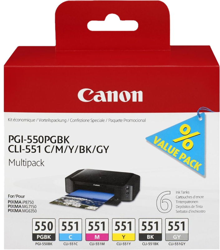 Canon PGI-550/CLI-551 Cartridges Combo Pack