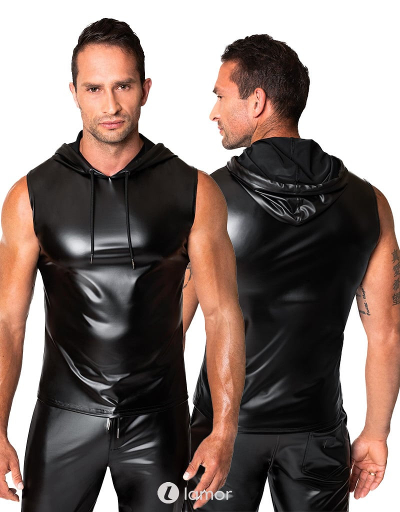 * NOIR handmade Wetlook Heren Hoodie, H081